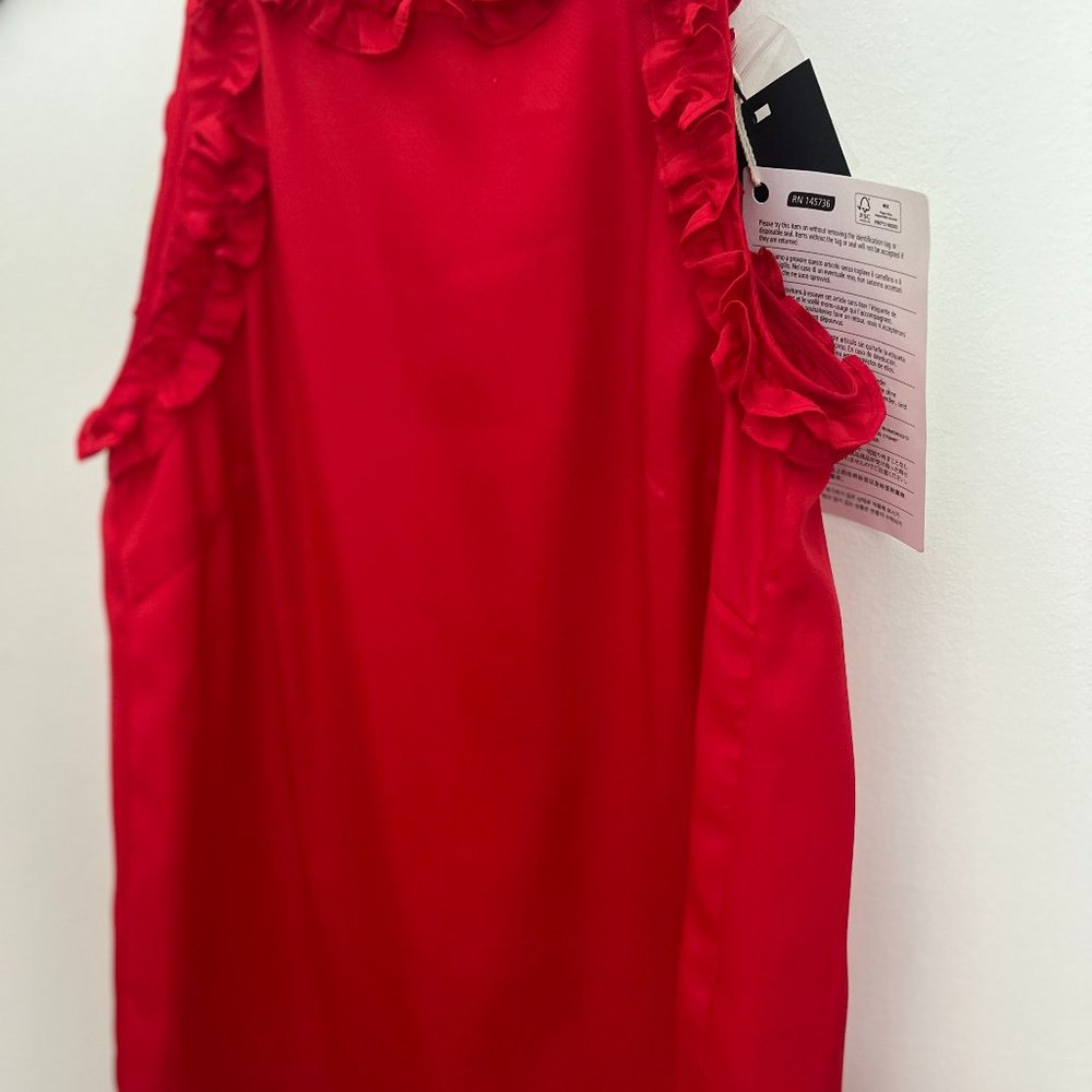 Gorgeous true red silk tank  xs " Raoul"   brand new with tags